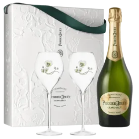 Champagne Perrier-Jouët Grand Brut 750 ml - Kit com 2 Taças