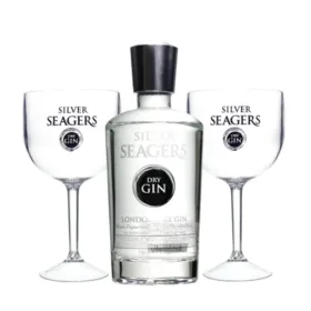 Kit Gin Silver Seagers 750 ml + 2 Taças