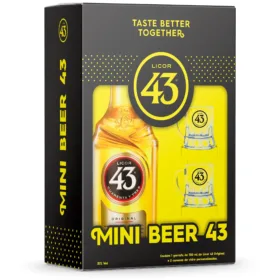 Kit Licor 43 700 ml + 2 Mini Canecas de vidro