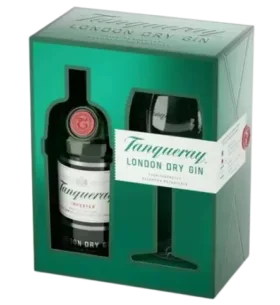 Kit Gin Tanqueray 750 ml + Taça Vidro Oficial